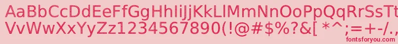 Шрифт SpranqEcoSansRegular – красные шрифты на розовом фоне