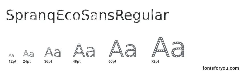 Größen der Schriftart SpranqEcoSansRegular