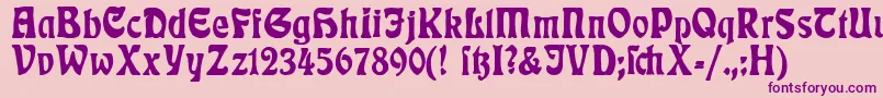 RudelsbergPlakatschrift Font – Purple Fonts on Pink Background