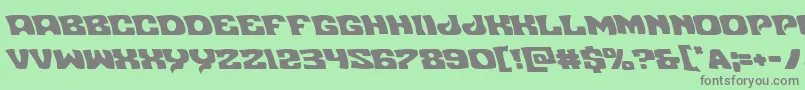 フォントNuevopassionleft – 緑の背景に灰色の文字