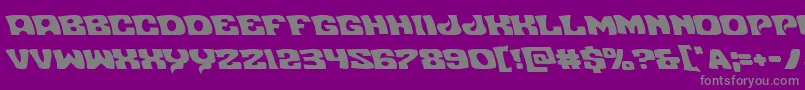 フォントNuevopassionleft – 紫の背景に灰色の文字