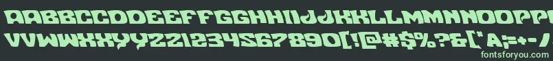 Nuevopassionleft Font – Green Fonts on Black Background