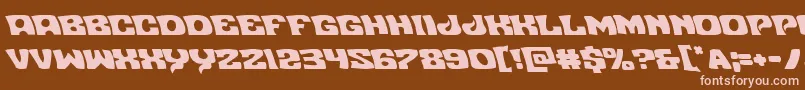 Nuevopassionleft Font – Pink Fonts on Brown Background