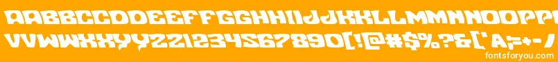 Шрифт Nuevopassionleft – белые шрифты на оранжевом фоне