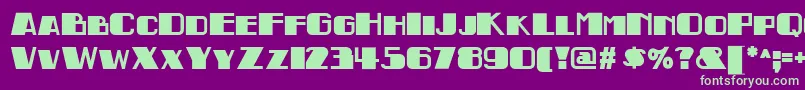 Indochine ffy Font – Green Fonts on Purple Background
