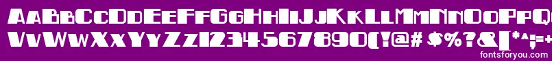 フォントIndochine ffy – 紫の背景に白い文字