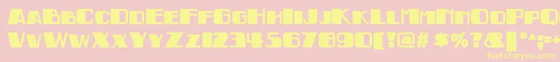 Indochine ffy Font – Yellow Fonts on Pink Background