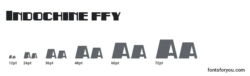 Размеры шрифта Indochine ffy