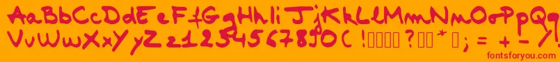 Bobo Font – Red Fonts on Orange Background