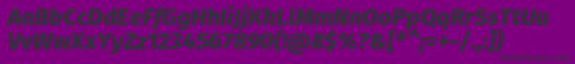 FirasansExtrabolditalic Font – Black Fonts on Purple Background