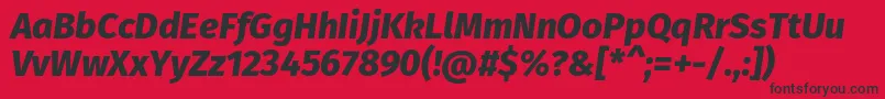 FirasansExtrabolditalic Font – Black Fonts on Red Background