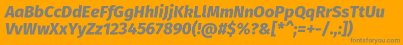 FirasansExtrabolditalic Font – Gray Fonts on Orange Background