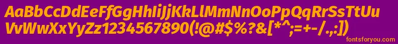 FirasansExtrabolditalic Font – Orange Fonts on Purple Background