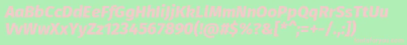 FirasansExtrabolditalic Font – Pink Fonts on Green Background