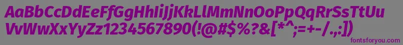 FirasansExtrabolditalic Font – Purple Fonts on Gray Background