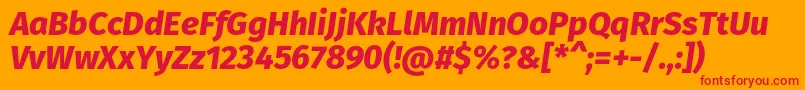 FirasansExtrabolditalic Font – Red Fonts on Orange Background