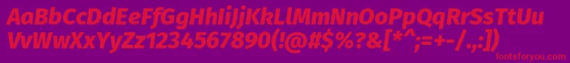 FirasansExtrabolditalic Font – Red Fonts on Purple Background