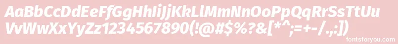 FirasansExtrabolditalic Font – White Fonts on Pink Background