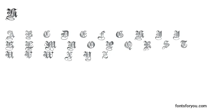 A fonte Halftone – alfabeto, números, caracteres especiais