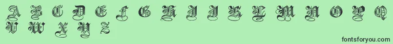 フォントHalftone – 緑の背景に黒い文字