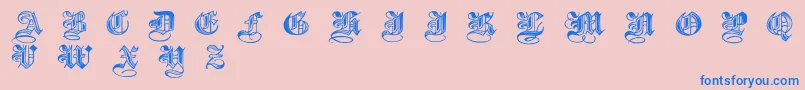 Halftone Font – Blue Fonts on Pink Background