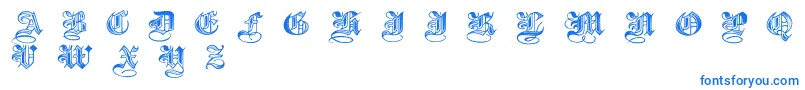 Halftone-fontti – siniset fontit valkoisella taustalla