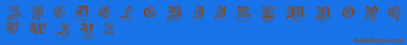 Halftone Font – Brown Fonts on Blue Background
