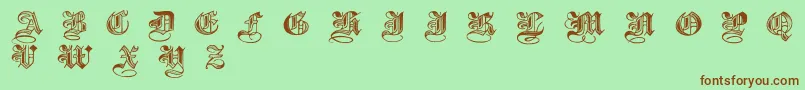 Czcionka Halftone – brązowe czcionki na zielonym tle