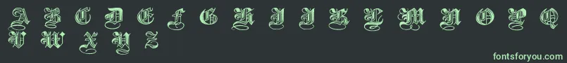 Halftone-fontti – vihreät fontit mustalla taustalla