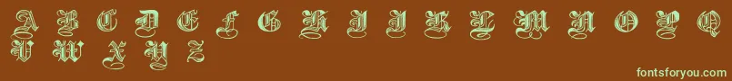 Шрифт Halftone – зелёные шрифты на коричневом фоне
