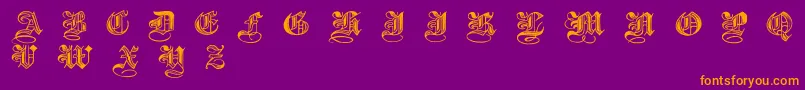 Halftone-fontti – oranssit fontit violetilla taustalla