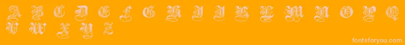 Halftone Font – Pink Fonts on Orange Background