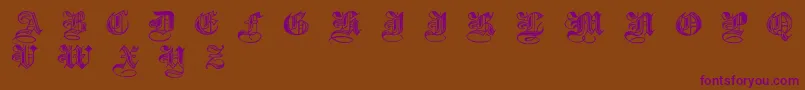 フォントHalftone – 紫色のフォント、茶色の背景