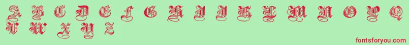 Halftone-fontti – punaiset fontit vihreällä taustalla