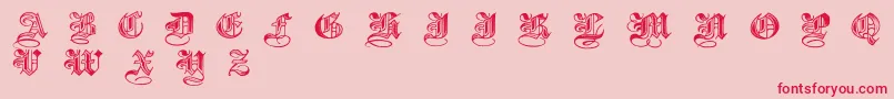 Halftone-fontti – punaiset fontit vaaleanpunaisella taustalla