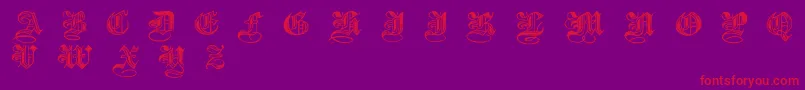 Halftone-fontti – punaiset fontit violetilla taustalla