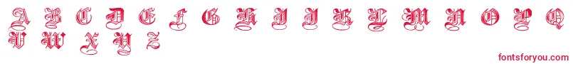 Halftone-fontti – punaiset fontit valkoisella taustalla