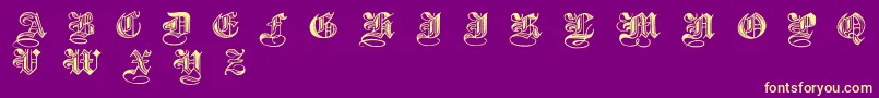 フォントHalftone – 紫の背景に黄色のフォント