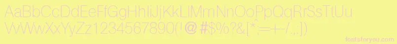 AgentlightdbNormal Font – Pink Fonts on Yellow Background