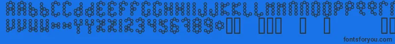 Шрифт BeetypeOutline – чёрные шрифты на синем фоне
