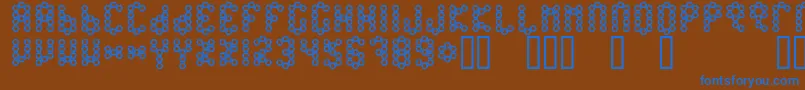 BeetypeOutline Font – Blue Fonts on Brown Background