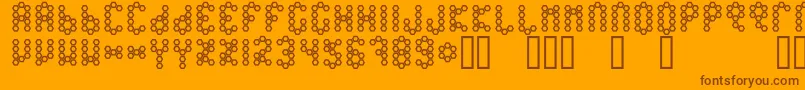 BeetypeOutline Font – Brown Fonts on Orange Background