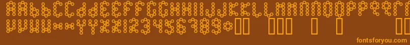 BeetypeOutline Font – Orange Fonts on Brown Background