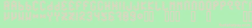 BeetypeOutline Font – Pink Fonts on Green Background