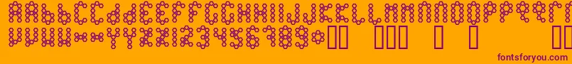 BeetypeOutline Font – Purple Fonts on Orange Background