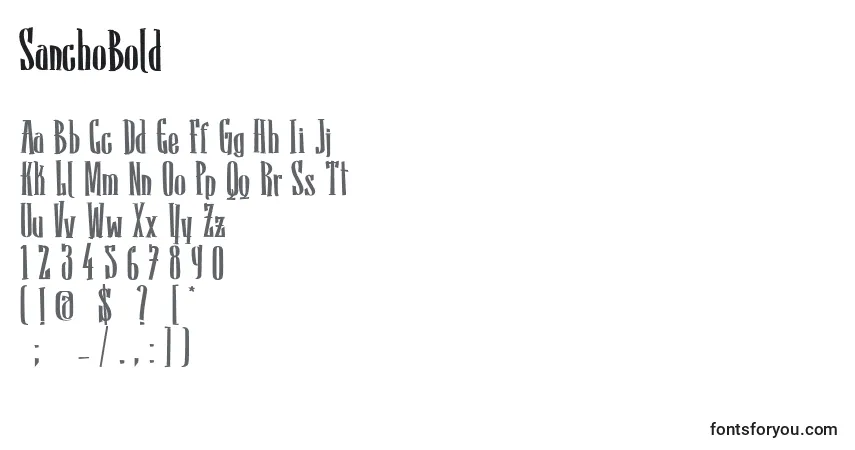 SanchoBoldフォント–アルファベット、数字、特殊文字