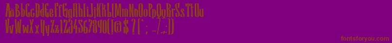 SanchoBold Font – Brown Fonts on Purple Background