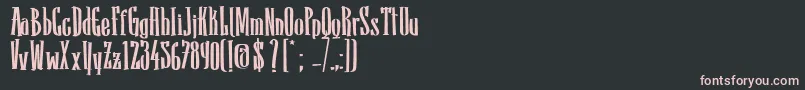 Шрифт SanchoBold – розовые шрифты на чёрном фоне