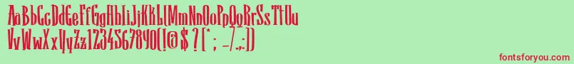 SanchoBold Font – Red Fonts on Green Background