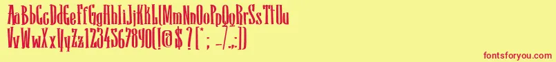 SanchoBold Font – Red Fonts on Yellow Background
